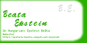beata epstein business card